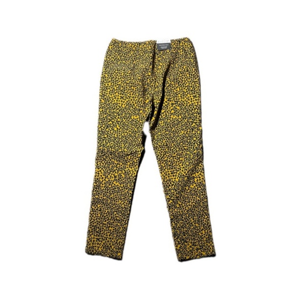 Who What Wear Leopard Print High Rise Cropped Stretchy Casual Pants Women’s 8 - Picture 3 of 8